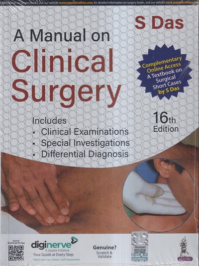 A MANUAL ON CLINICAL SURGERY | S. DAS | JAYPEE