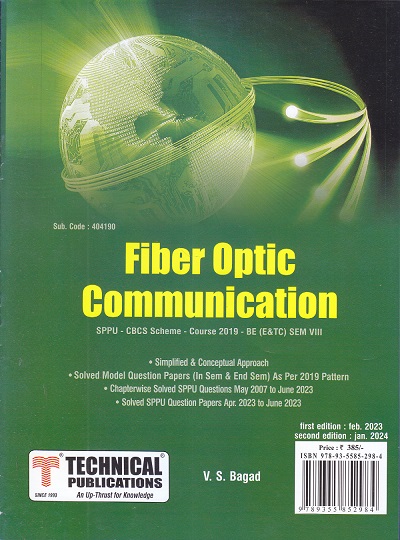FIBER OPTIC COMMUNICATION (E & TC SEM- 8) SPPU | V.S. BAGAD | TECHNICAL PUBLICATIONS