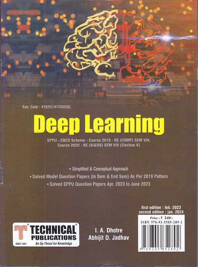 DEEP LEARNING (COMPUTER ENGG. SEM 8) SPPU | I.A. DHOTRE, ABHIJIT D. JADHAV | TECHNICAL PUBLICATIONS