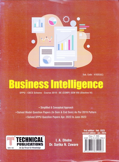 BUSINESS INTELLIGENCE (COMP. ENGG. SEM 8) SPPU | I.A. DHOTRE, DR. SARIKA N. ZAWARE | TECHNICAL PUBLICATIONS