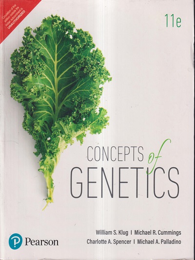 CONCEPTS OF GENETICS | WILLIAM S. KLUG, MICHAEL CUMMINGS, CHARLOTTE A. SPENCER, MICHAEL A PALLADINO | PEARSON