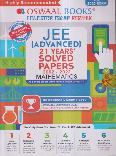 JEE (ADVANCED) 21 YEARS SOLVED PAPERS (2002-2022) MATHEMATICS 2023 | OSWAAL BOOKS