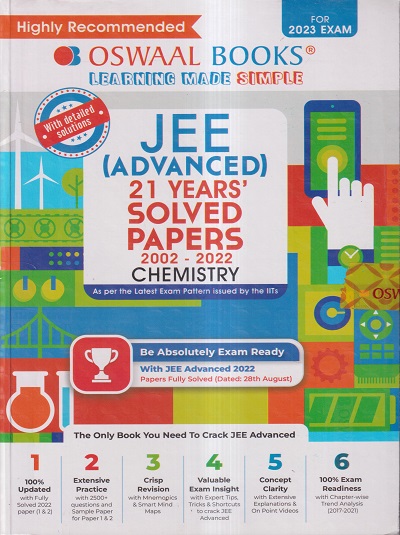 JEE (ADVANCED) 21 YEARS SOLVED PAPERS (2002-2022) CHEMISTRY 2023 | OSWAAL BOOKS