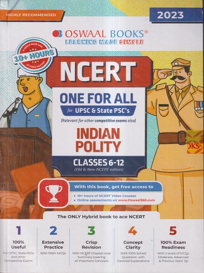 NCERT ONE FOR ALL FOR UPSC & STATE PCS's 2023 (CLASSES 6-12) INDIAN POLITY | OSWAAL BOOKS