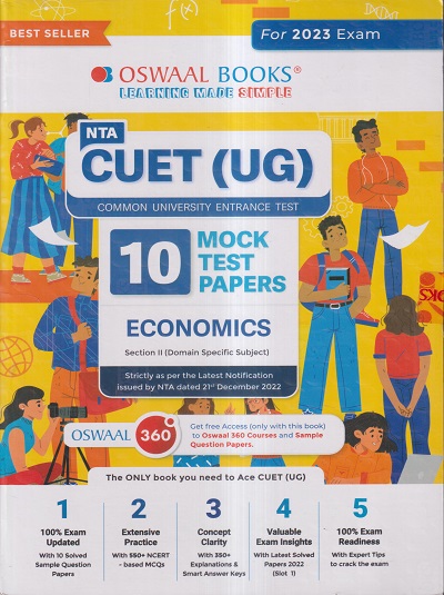 NTA CUET (UG) (COMMON UNIVERSITY ENTRANCE TEST) 10 MOCK TEST PAPERS 2023 ECONOMICS | OSWAAL BOOKS
