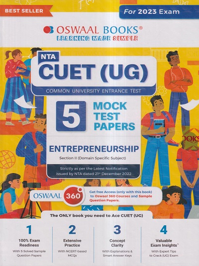 NTA CUET (UG) (COMMON UNIVERSITY ENTRANCE TEST) 5 MOCK TEST PAPERS 2023 ENTREPRENEURSHIP | OSWAAL BOOKS