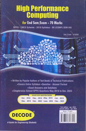 DECODE High Performance Computing (COMP. ENGG. SEM 8) SPPU | PRANJALI DESHPANDE, SOUDAMINI PATIL | TECHNICAL PUBLICATIONS