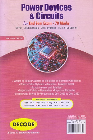 DECODE POWER DEVICES & CIRCUITS (E & TC SEM 6) SPPU | DR. J.S. CHITODE | TECHNICAL PUBLICATIONS
