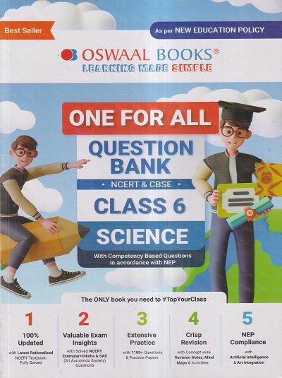 ONE FOR ALL QUESTION BANK (NCERT & CBSE) CLASS 6th 2024 SCIENCE | OSWAAL BOOKS