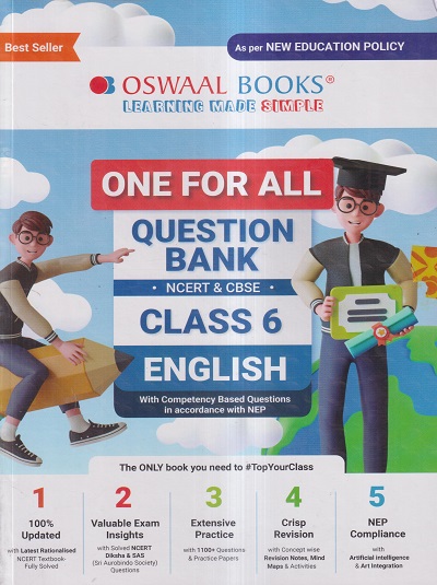 ONE FOR ALL QUESTION BANK (NCERT & CBSE) CLASS 6th 2024 ENGLISH | OSWAAL BOOKS