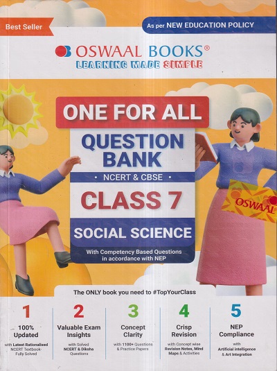 ONE FOR ALL QUESTION BANK (NCERT & CBSE) CLASS 7th 2024 SOCIAL SCIENCE | OSWAAL BOOKS