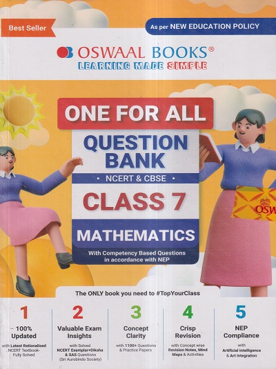 ONE FOR ALL QUESTION BANK (NCERT & CBSE) CLASS 7th 2024 MATHEMATICS | OSWAAL BOOKS