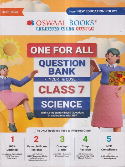 ONE FOR ALL QUESTION BANK (NCERT & CBSE) CLASS 7th 2024 SCIENCE | OSWAAL BOOKS