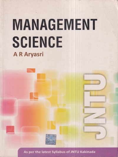 MANAGEMENT SCIENCE | A.R. ARYASRI | McGraw Hill