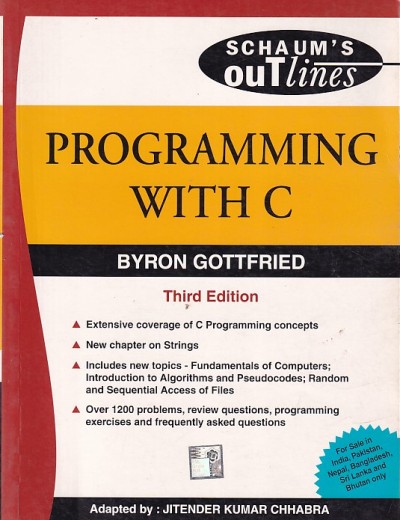 PROGRAMMING WITH C | BYRON GOTTFRIED | McGraw Hill