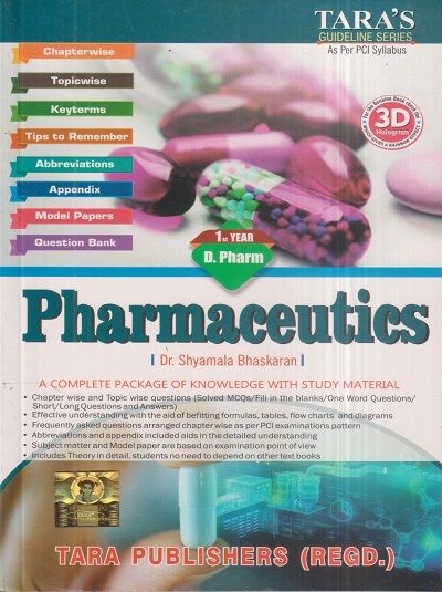 PHARMACEUTICS (D. Pharm. 1st Year) | DR. SHYAMALA BHASKARAN | Tara/Birla