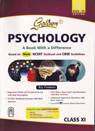 GOLDEN PSYCHOLOGY (A Book With A Difference) CBSE 2024 Class XI/Class 11th | New Age