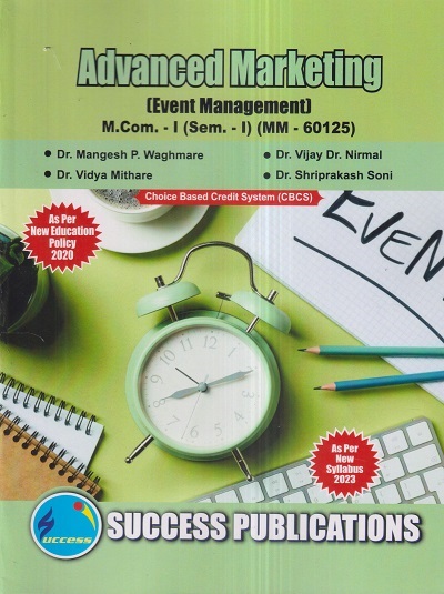 ADVANCED MARKETING (Event Management) M.Com.-I (Sem. I) 2023 | SUCCESS PUBLICATIONS