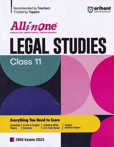 ALL IN ONE LEGAL STUDIES CBSE Class 11th | Arihant Publications