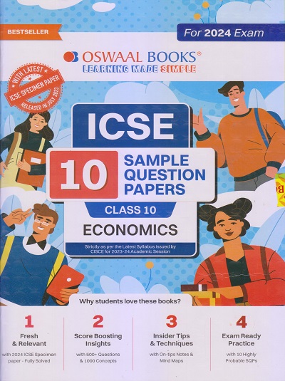 ICSE 10 SAMPLE QUESTION PAPERS Class- 10 ECONOMICS 2024 | OSWAAL BOOKS
