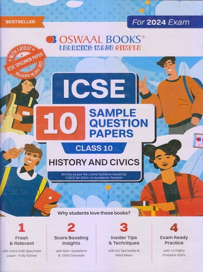 ICSE 10 SAMPLE QUESTION PAPERS Class- 10 HISTORY AND CIVICS 2024 | OSWAAL BOOKS