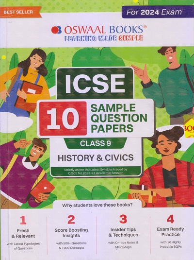 ICSE 10 SAMPLE QUESTION PAPERS Class- 9 HISTORY & CIVICS 2024 | OSWAAL BOOKS