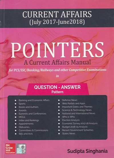 POINTERS (A Current Affairs Manual) | SUDIPTA SINGHANIA | McGraw Hill