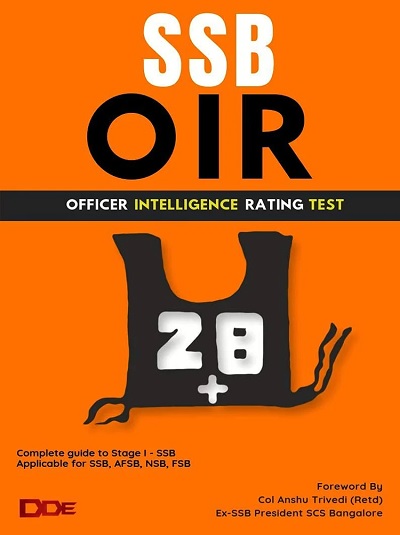 SSB OIR Officer Intelligence Rating Test 28+ | ANSHU TRIVEDI | DDE (Defence Direct Education) Publication