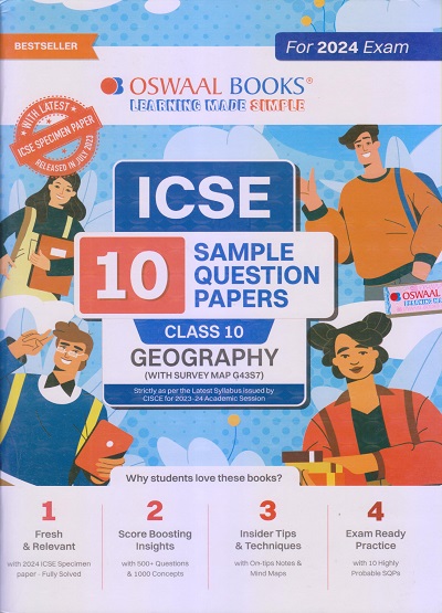ICSE 10 SAMPLE QUESTION PAPERS Class- 10 GEOGRAPHY 2024 | OSWAAL BOOKS