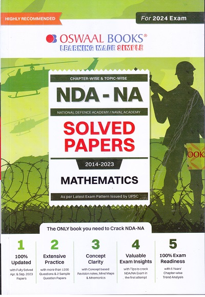 NDA-NA SOLVED PAPERS 2014-2023 MATHEMATICS | OSWAAL BOOKS