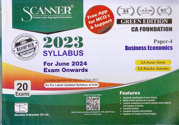 SCANNER CA FOUNDATION Paper-4 Business Economics | CA Amar Omar , CA Rasika Goenka | Shuchita Prakashan
