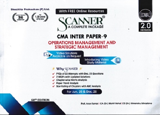 SCANNER CMA INTER GROUP-II PAPER-9 Operations Management and Strategic Management | Shuchita Prakashan