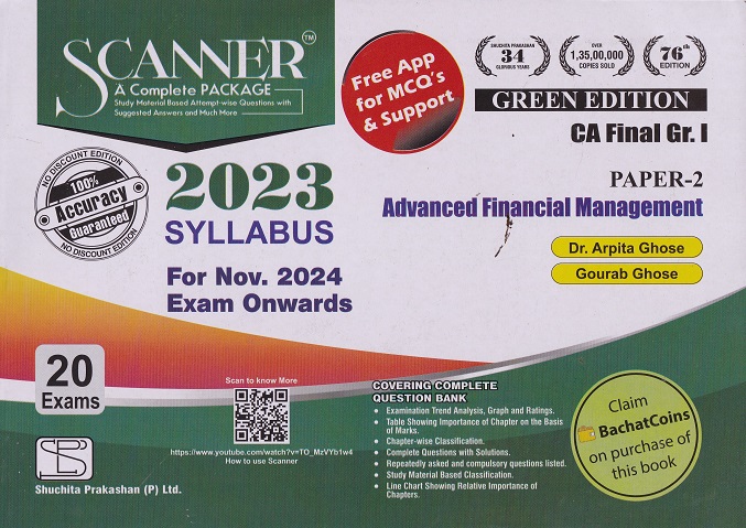 SCANNER CA FINAL GR 1 - PAPER 2 ADVANCED FINANCIAL MANAGEMENT | DR ARPITA GHOSE | SHUCHITA