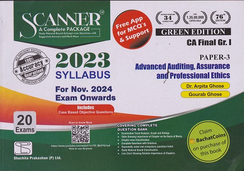 SCANNER CA FINAL GR 1 - PAPER 3 ADVANCED AUDITING ASSURANCE AND PROFESSIONAL ETHICS | DR ARPITA GHOSE | SHUCHITA