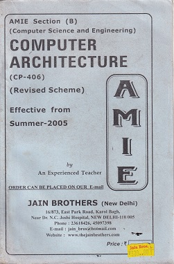 COMPUTER ARCHITECTURE For AMIE Section B | JAIN BROTHERS