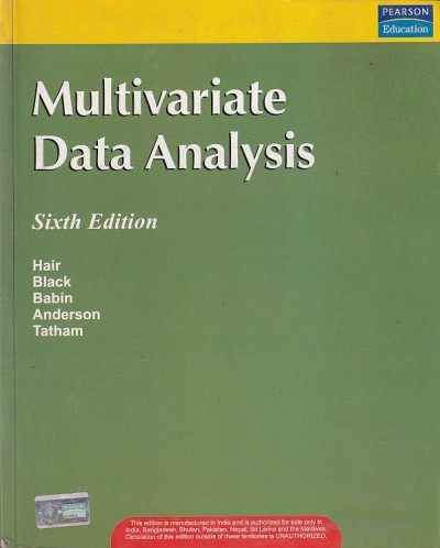 MULTIVARIATE DATA ANALYSIS | HAIR, BLACK , BABIN , ANDERSON , TATHAM | Pearson