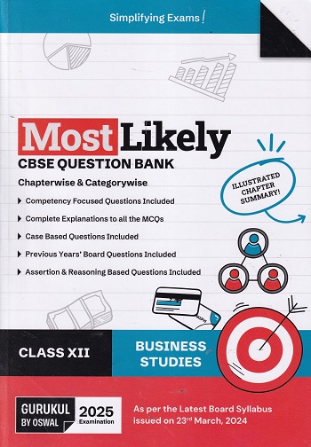 MOST LIKELY CBSE QUESTION BANK CHAPTERWISE & CATEGORYWISE BUSINESS STUDIES CLASS 12 TH | GURUKUL OSWAL
