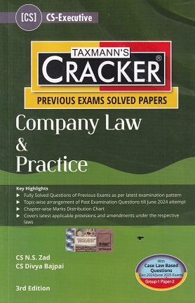 TAXMANNS CRACKER PREVIOUS EXAM SOLVED PAPERS COMPANY LAW & PRACTICE | CS N S ZAD | TAXMAN
