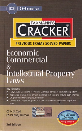 TAXMANNS CRACKER PREVIOUS EXAM SOLVED PAPERS ACCOUNTINGECONOMIC COMMERCIAL & INTELLECTUAL PROPERTY LAWS | S K AGRAWAL | TAXMAN