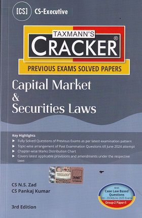 TAXMANNS CRACKER PREVIOUS EXAM SOLVED PAPERS CAPITAL MARKET & SECURITIES LAWS | CS N S ZAD | TAXMAN