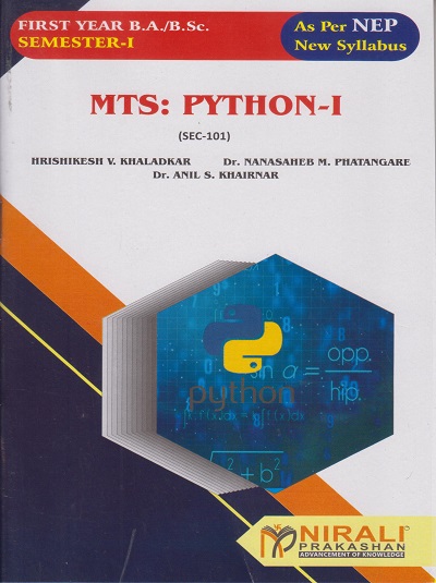 MTS PYTHON 1 (SEC-101) For First Year FY BA / BSc Semester 1 | Nirali Prakashan