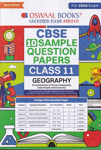 CBSE 10 SAMPLE QUESTION PAPERS CLASS 11 GEOGRAPHY | OSWAAL BOOKS