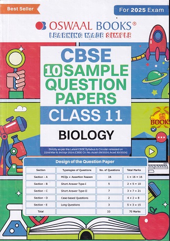 CBSE 10 SAMPLE QUESTION PAPERS CLASS 11 BIOLOGY | OSWAAL BOOKS