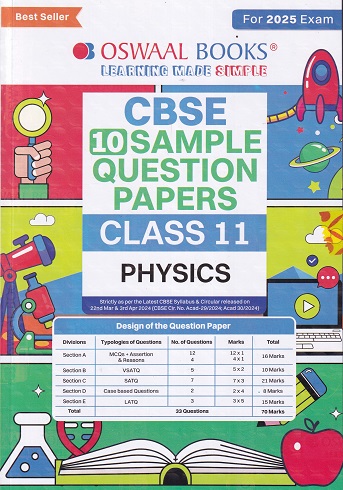 CBSE 10 SAMPLE QUESTION PAPERS CLASS 11 PHYSICS | OSWAAL BOOKS