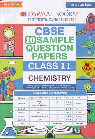 CBSE 10 SAMPLE QUESTION PAPERS CLASS 11 CHEMISTRY | OSWAAL BOOKS
