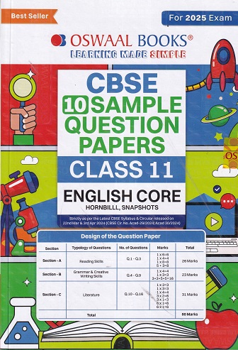 CBSE 10 SAMPLE QUESTION PAPERS CLASS 11 ENGLISH CORE | OSWAAL BOOKS