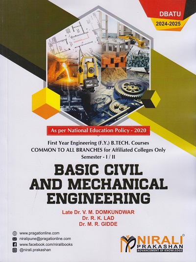 BASIC CIVIL AND MECHANICAL ENGINEERING (NEP 2020) For Semester 1 & 2 First Year Degree Course In Engineering (DBATU)
