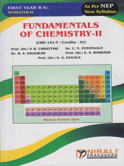 FUNDAMENTALS OF CHEMISTRY 2 for FY BSc Semester 2 | Chhattise | Nirali Prakashan