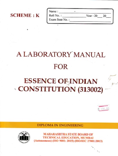 A LABORATORY MANUAL FOR ESSENCE OF INDIAN CONSTITUTION (313002)