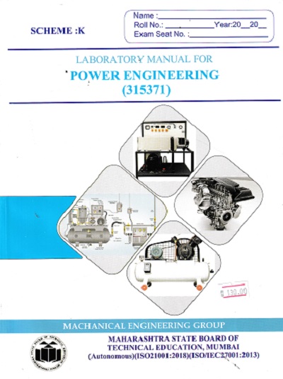 LABORATORY MANUAL FOR POWER ENGINEERING (315371)